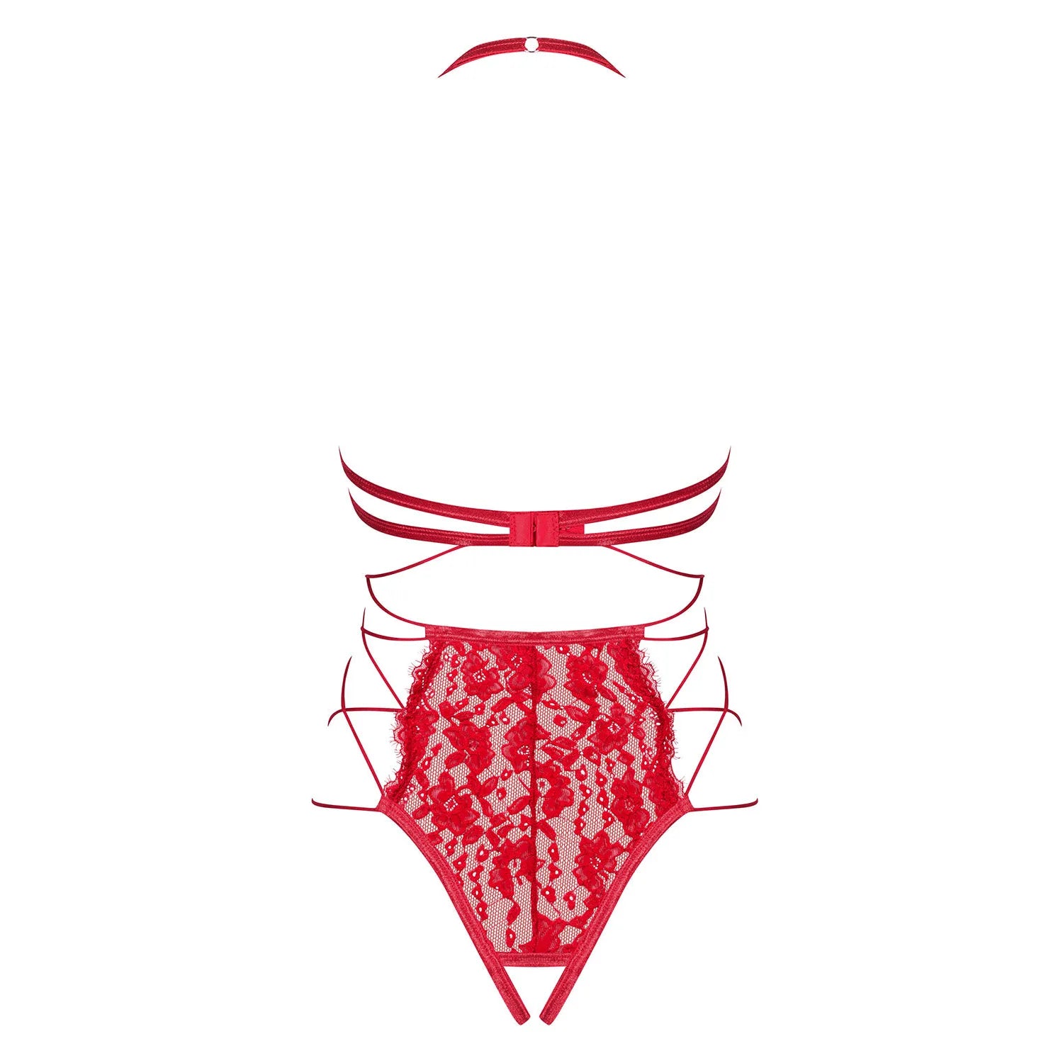 Rediosa Body dentelle ouvert rouge bretelles réglables élastique ajustement parfait