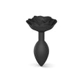 Plug anal ergonomique silicone noir Open Roses taille L waterproof