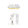Pompom plug anal acier fourrure synthétique blanc femme homme couple