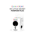 Plug anal acier pompom fourrure synthétique noir mixte discret