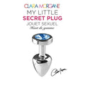 Plug anal aluminium bleu waterproof couple medium 7cm diamètre 3,5cm