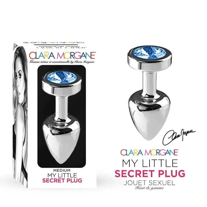Plug anal aluminium bleu waterproof couple medium 7cm diamètre 3,5cm