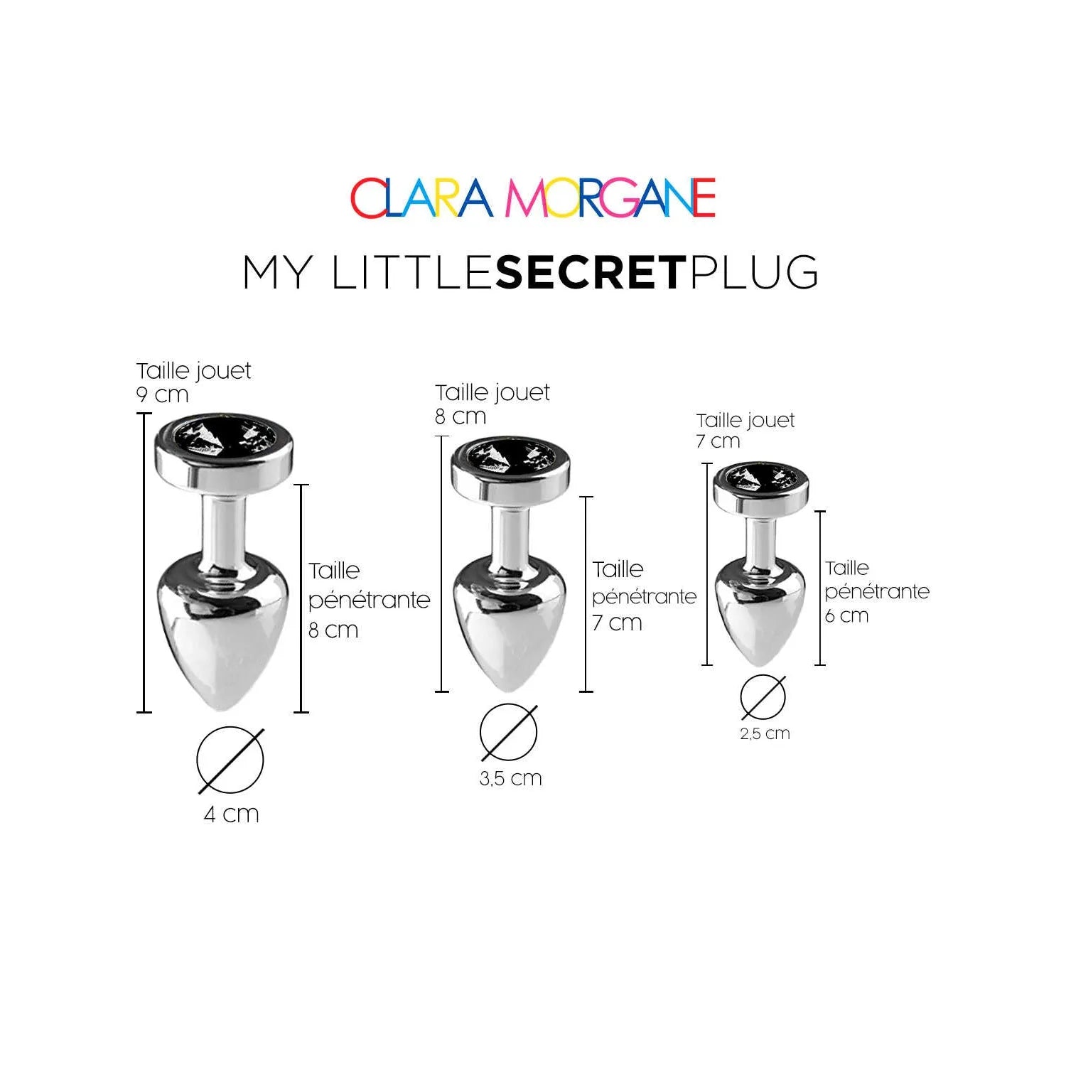 Plug anal aluminium waterproof noir medium usage couple femme homme