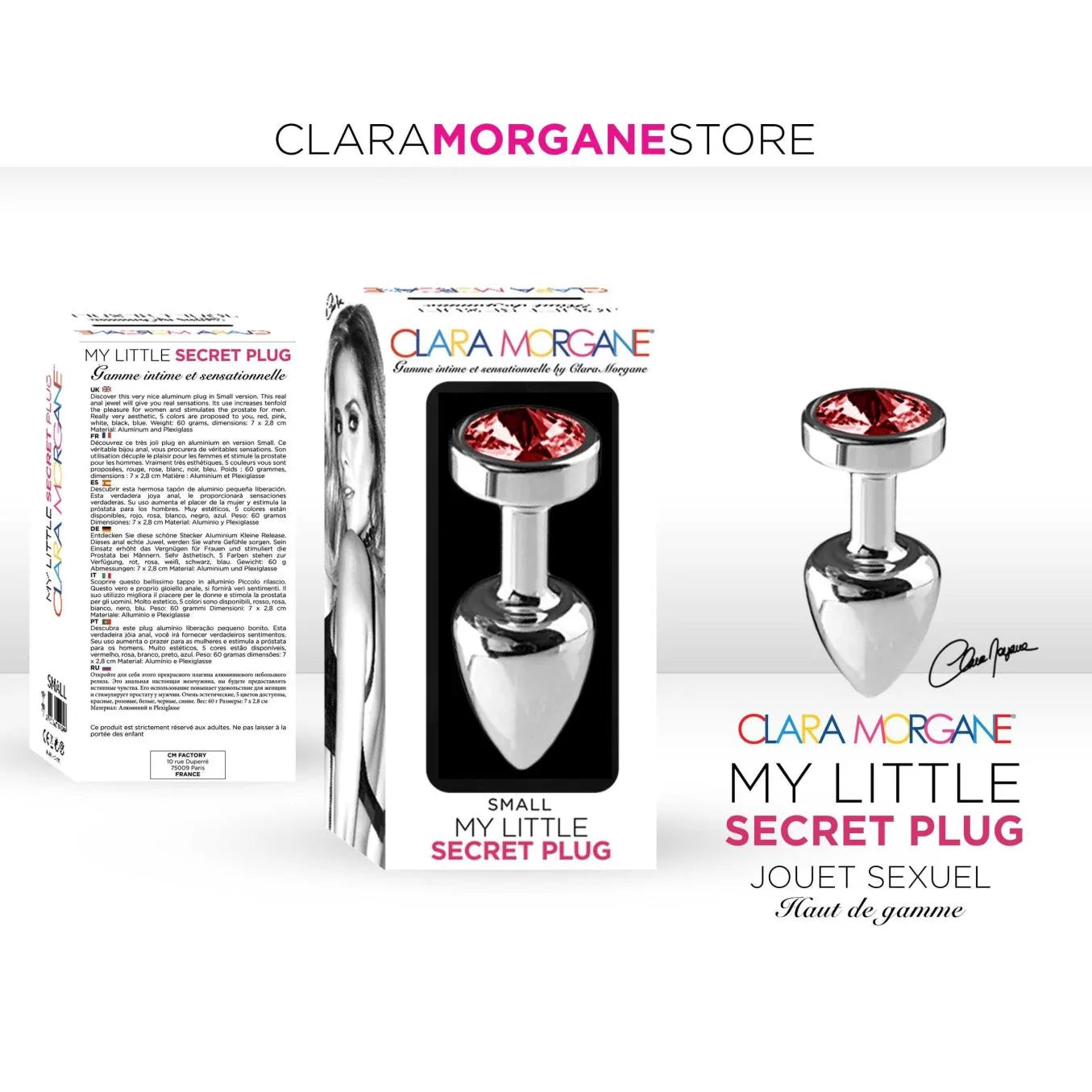 My little secret plug anal aluminium waterproof rouge 7cm 2,5cm
