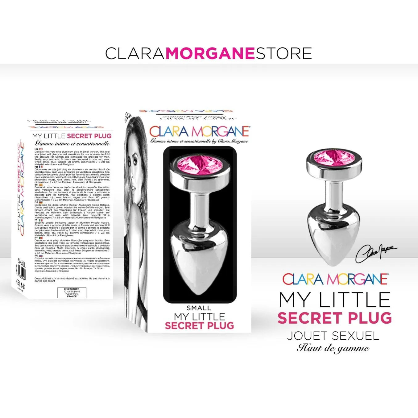 My Little Secret Plug Small Aluminium Rose Waterproof 7cm 2.5cm Anal