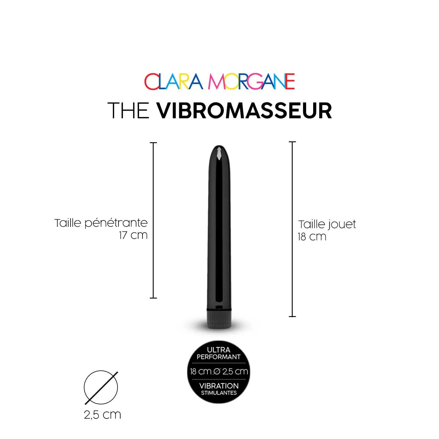 Vibromasseur ABS Noir Femme Vibrant Sans Phtalates Usage Vaginal Clitoris