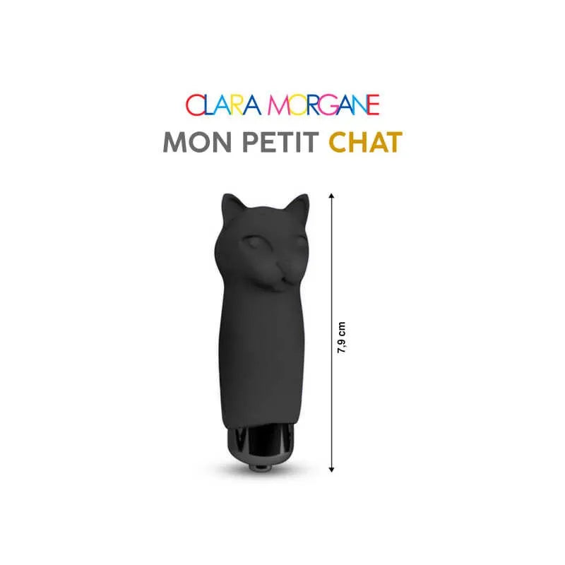 Mini vibromasseur Mon petit chat Clara Morgane - Noir