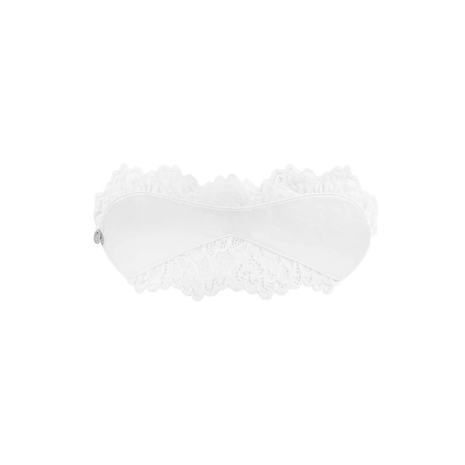 Masque yeux blanc satin dentelle chic sexy jeux coquins couple amoureux