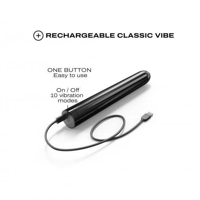 Vibromasseur rechargeable puissant noir Black Muse 2.0 19 cm 10 modes