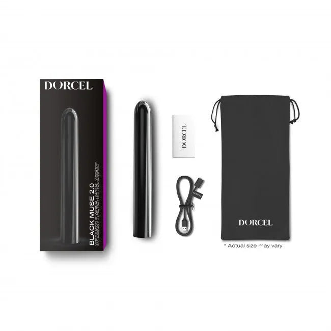 Vibromasseur rechargeable puissant noir Black Muse 2.0 19 cm 10 modes