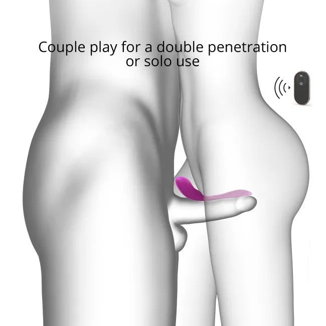 MATCH UP Sweet Orchid télécommande sextoy couple étanche double pénétration flexible compact silicone