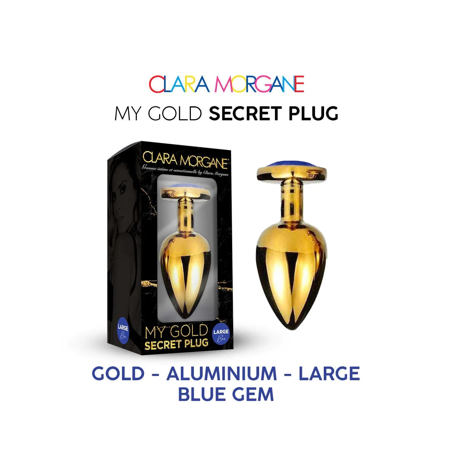 My Gold Secret Plug Aluminium Taille Large Medium Small Gold