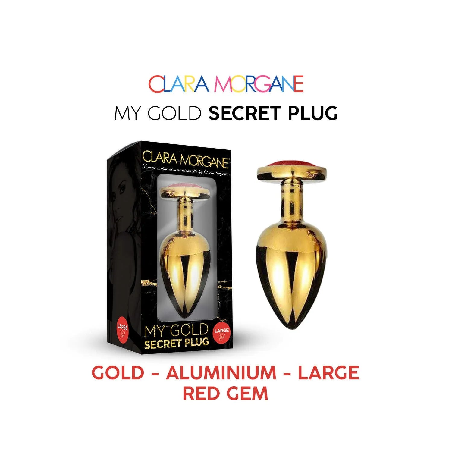 My Gold Secret Plug Aluminium Taille Large Medium Small Gold