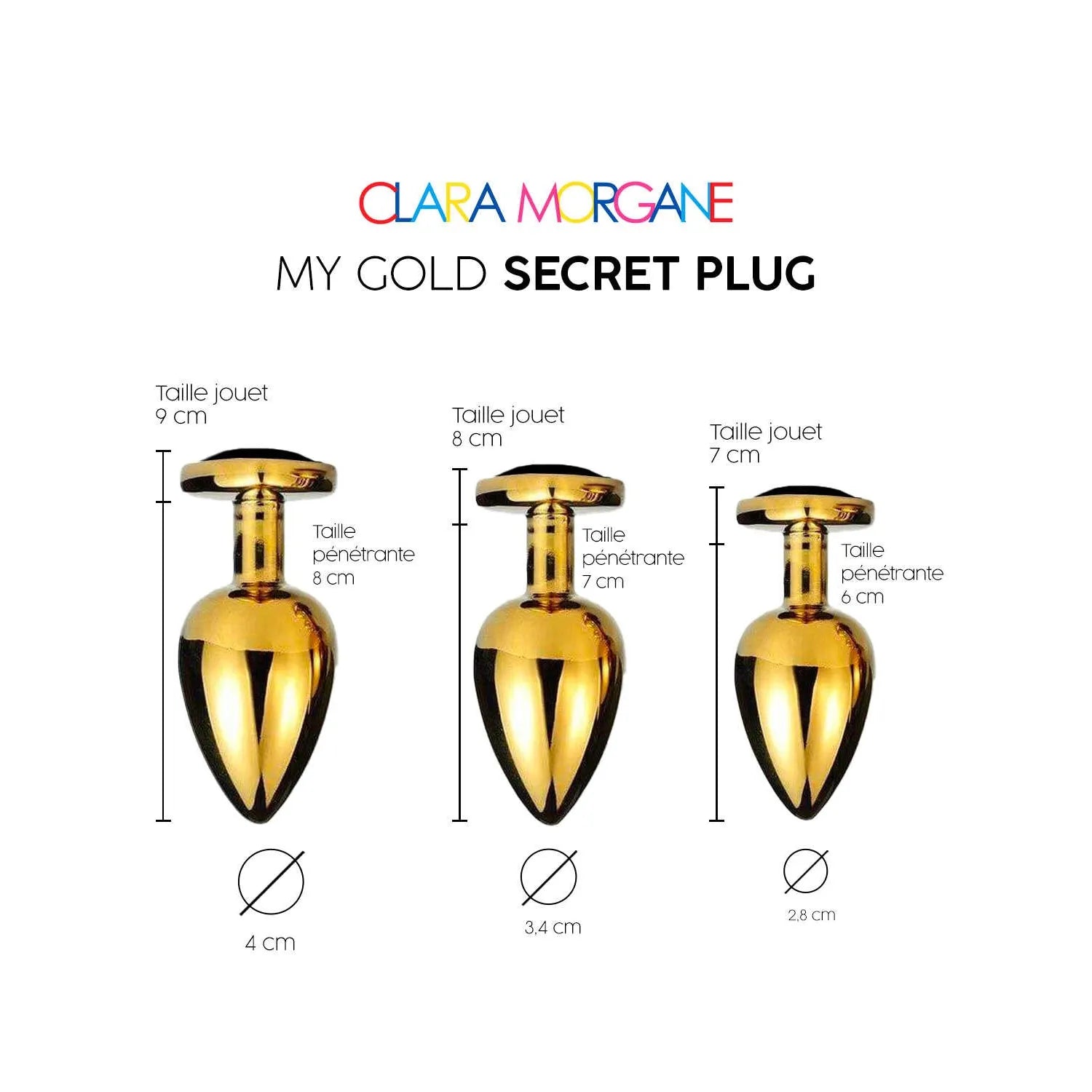 Plug Anal Alu Gold Secret Taille Multiple