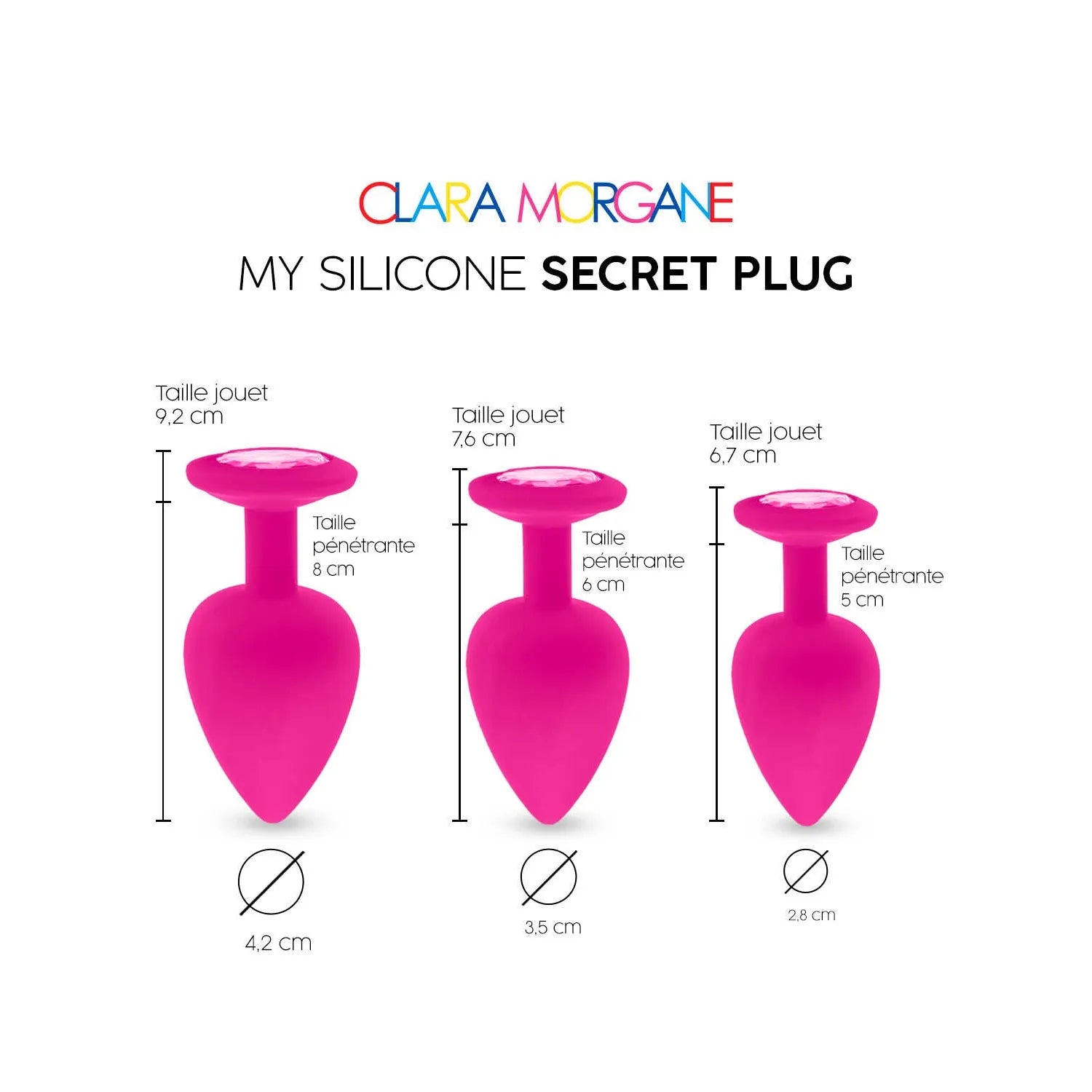 Plug Anal Silicone Rose Taille S M L Confort Discret