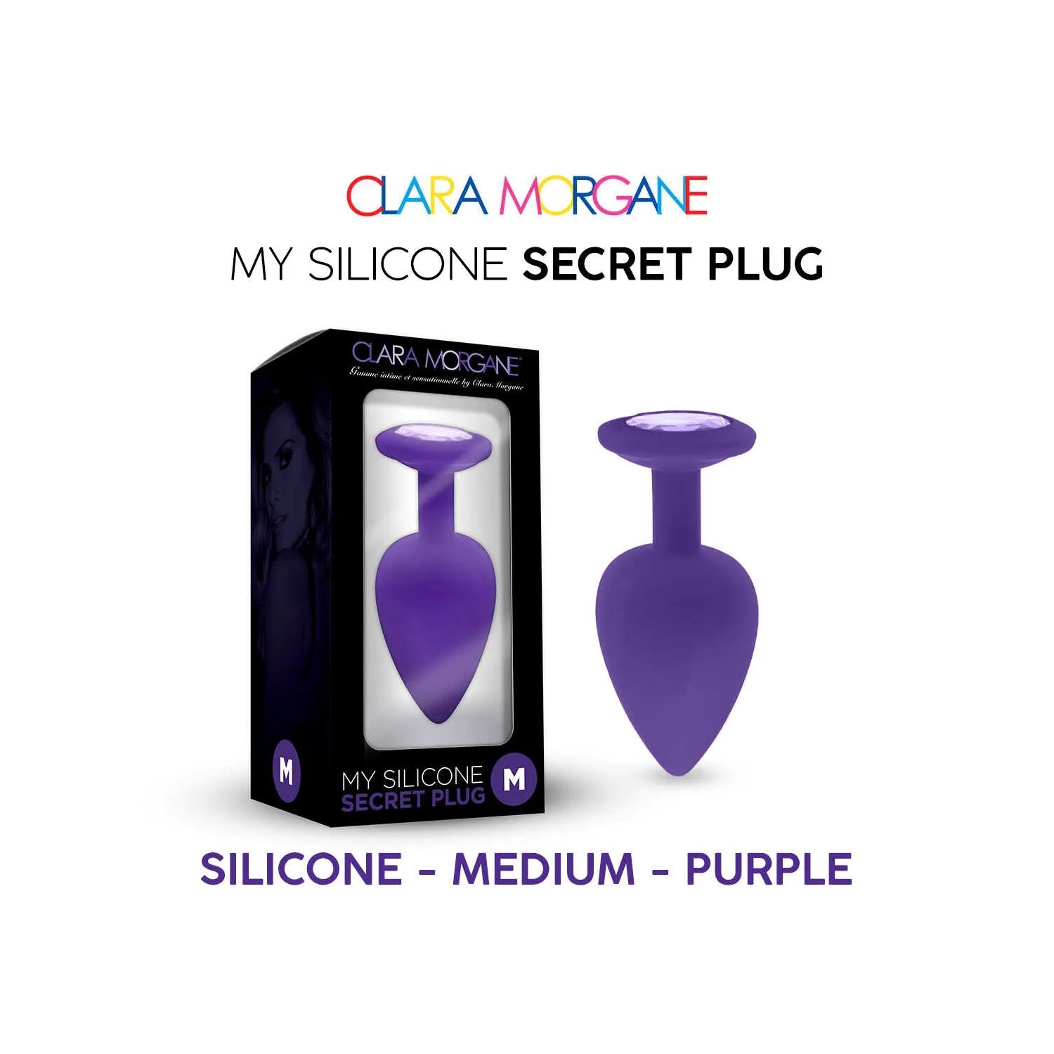 Plug Anal Silicone Purple Discret Taille Small Medium Large