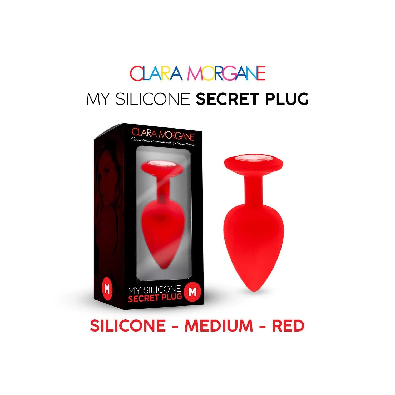 Plug Anal Silicone Rouge Taille Small Medium Large Discret Confortable