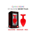 Plug Anal Silicone Rouge Taille Small Medium Large Discret Confortable
