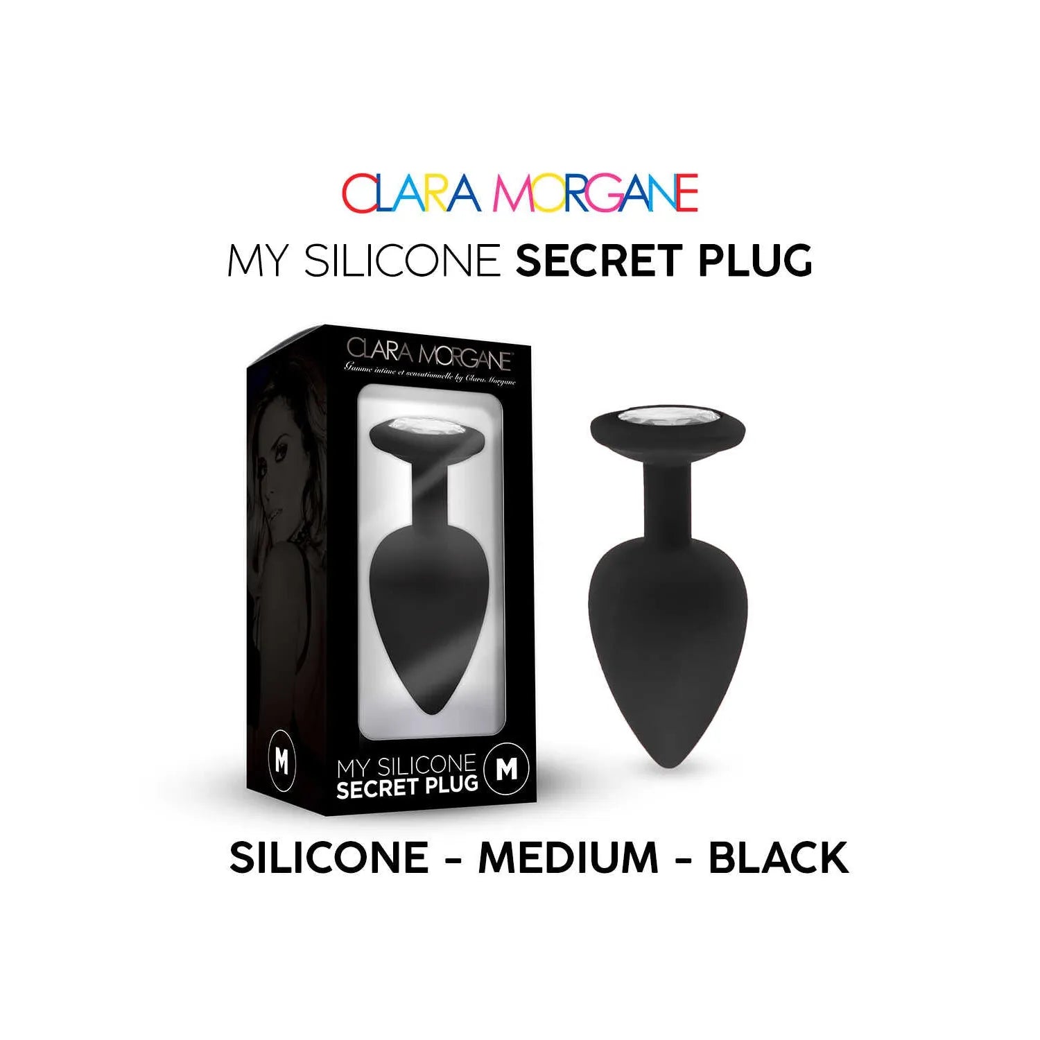 Plug anal silicone noir taille small medium large discret confort