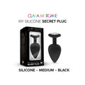 Plug anal silicone noir taille small medium large discret confort