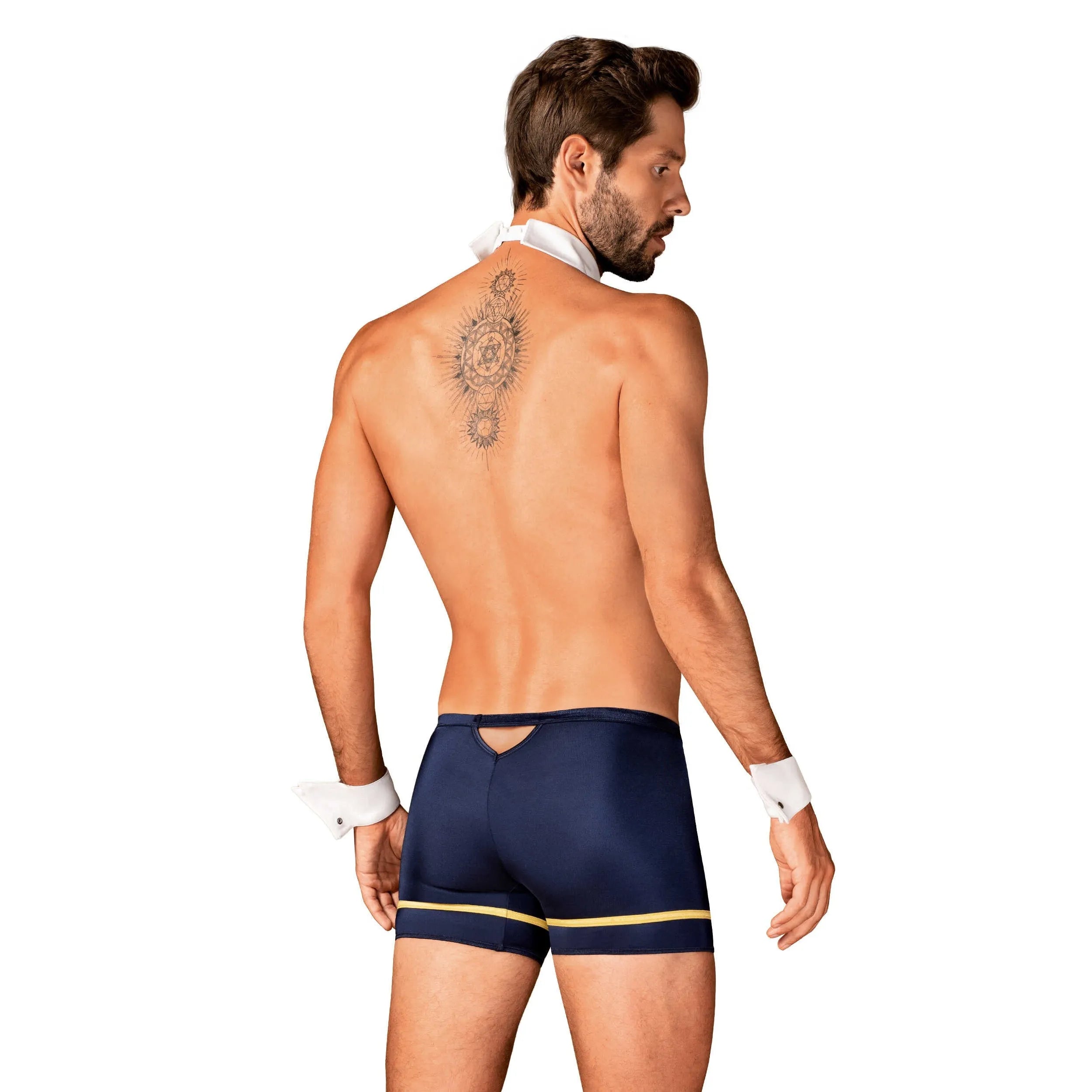 Costume sexy pilote homme caleçon cravate lunettes jeu chambre adultes