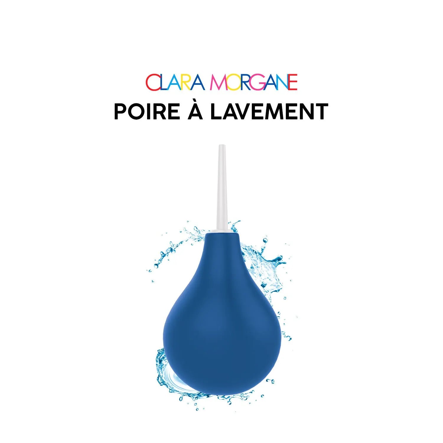 Poire lavement Clara Morgane bleue 250ml ABS PVC sans phtalates