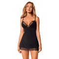 Nuisette broderie florale tulle Bella Rou string inclus bretelles croisées