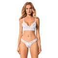 Heavenlly ensemble lingerie blanc dentelle fleurie légère été hiver sensuelle