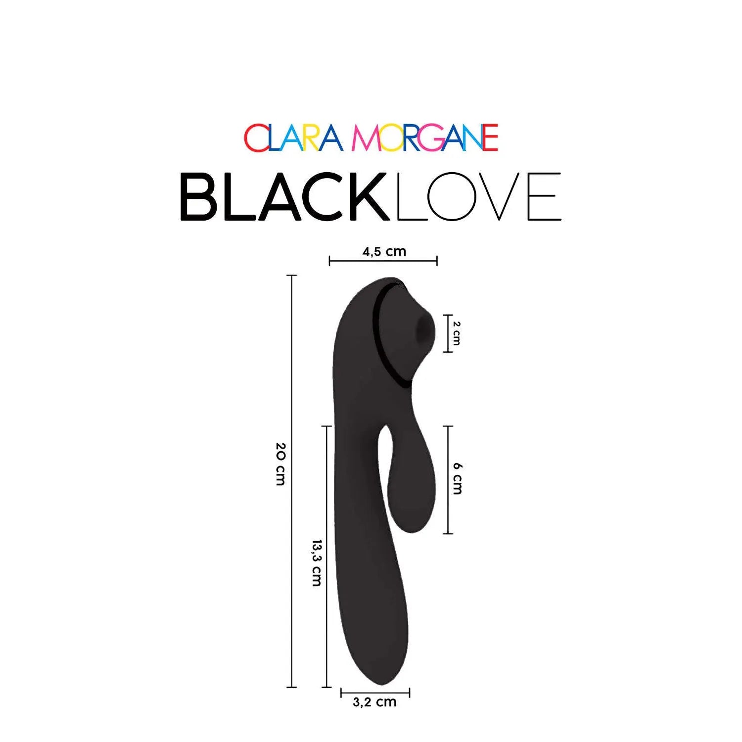 Stimulateur clitoridien rabbit noir en silicone médical, waterproof, rechargeable, avec modes de succion et vibration.