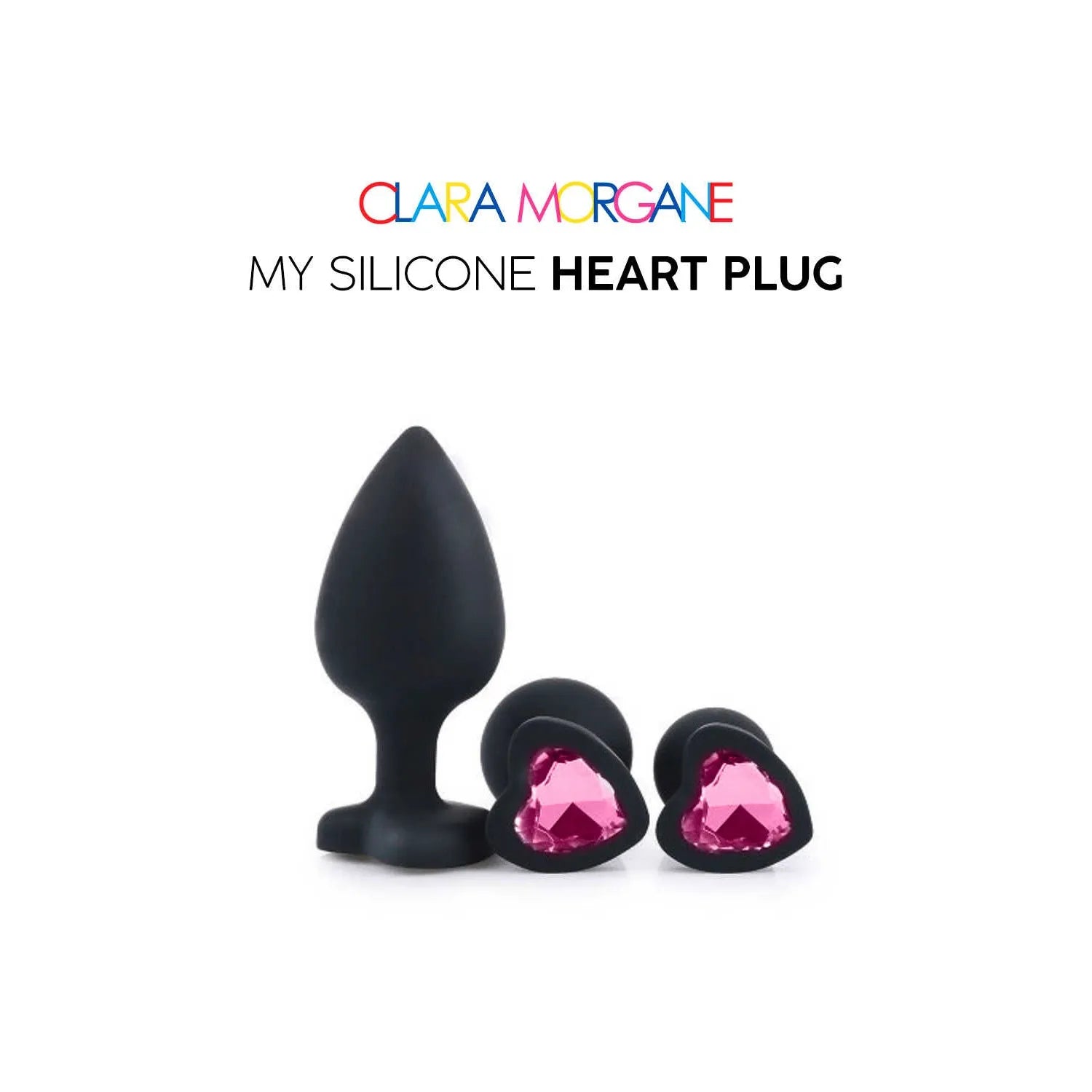 My Silicone Heart Plug Small Medium Large Gem Rose