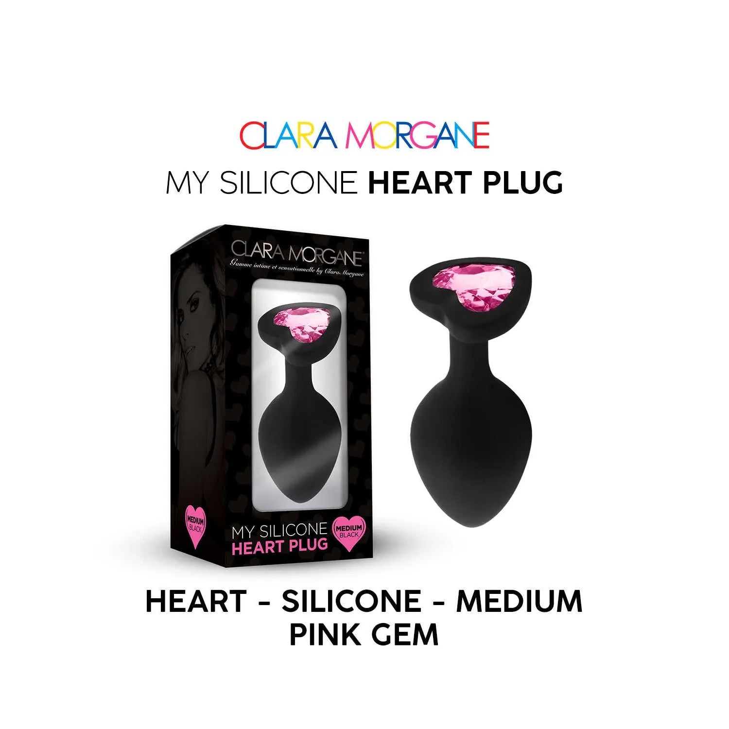 My Silicone Heart Plug Small Medium Large Gem Rose