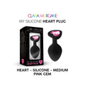 My Silicone Heart Plug Small Medium Large Gem Rose