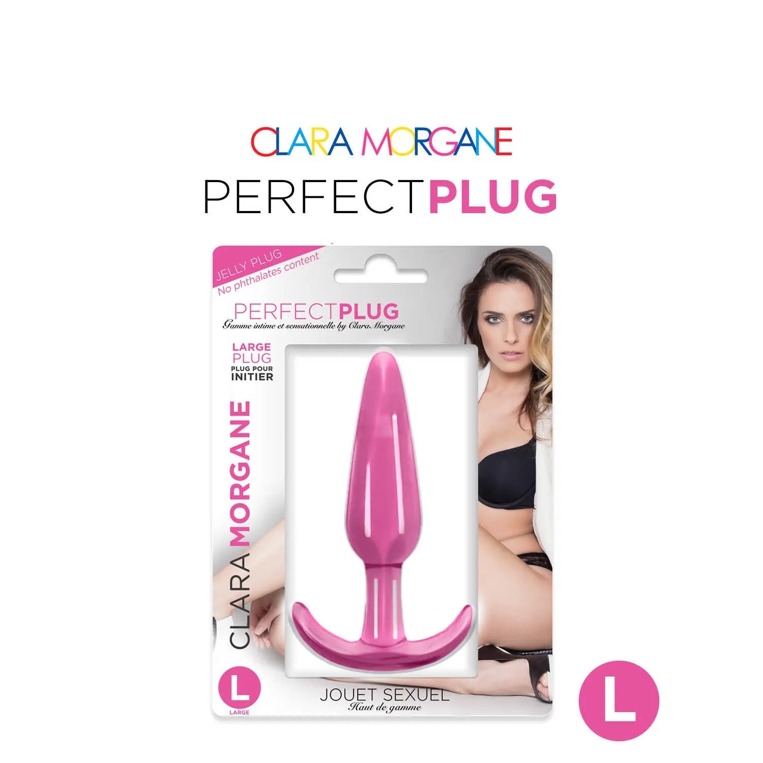 Plug anal jelly doux ultra souple large rose waterproof sans phtalates