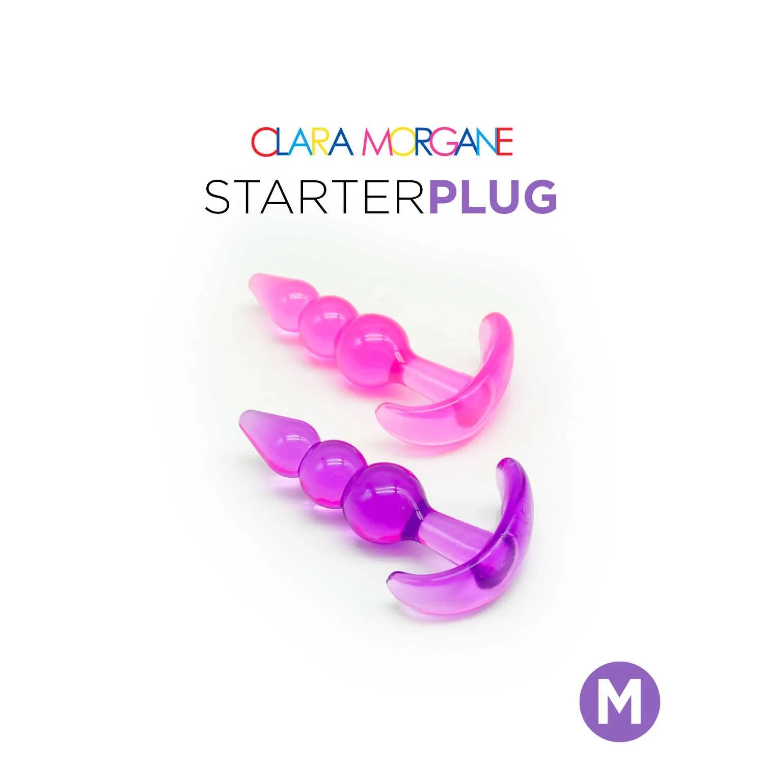 Plug anal jelly mauve sans phtalates pour couple waterproof Clara Morgane