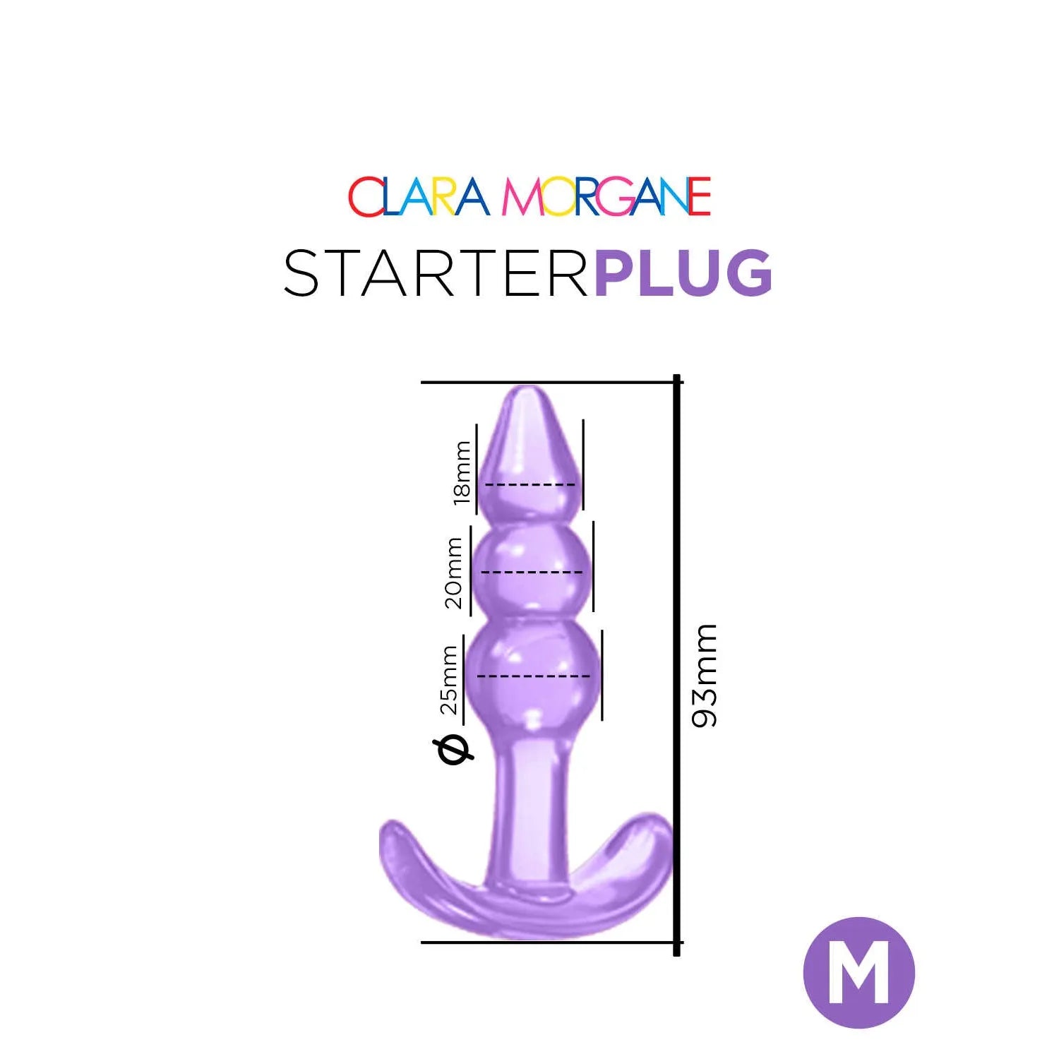 Plug anal jelly mauve sans phtalates pour couple waterproof Clara Morgane