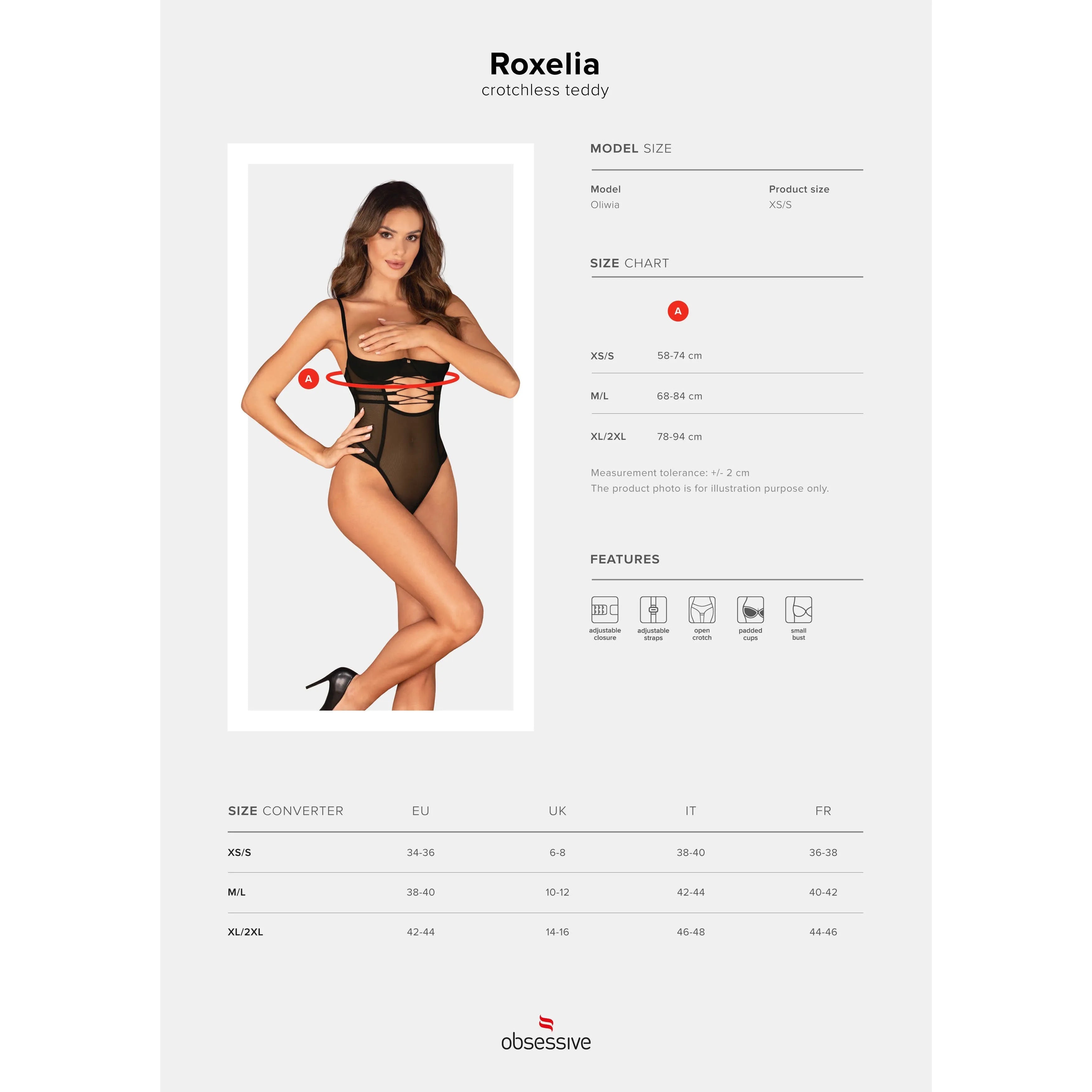 Body ouvert noir Roxelia, détails argent, maille sensuelle, coupe audacieuse, allure luxueuse, design séduisant.