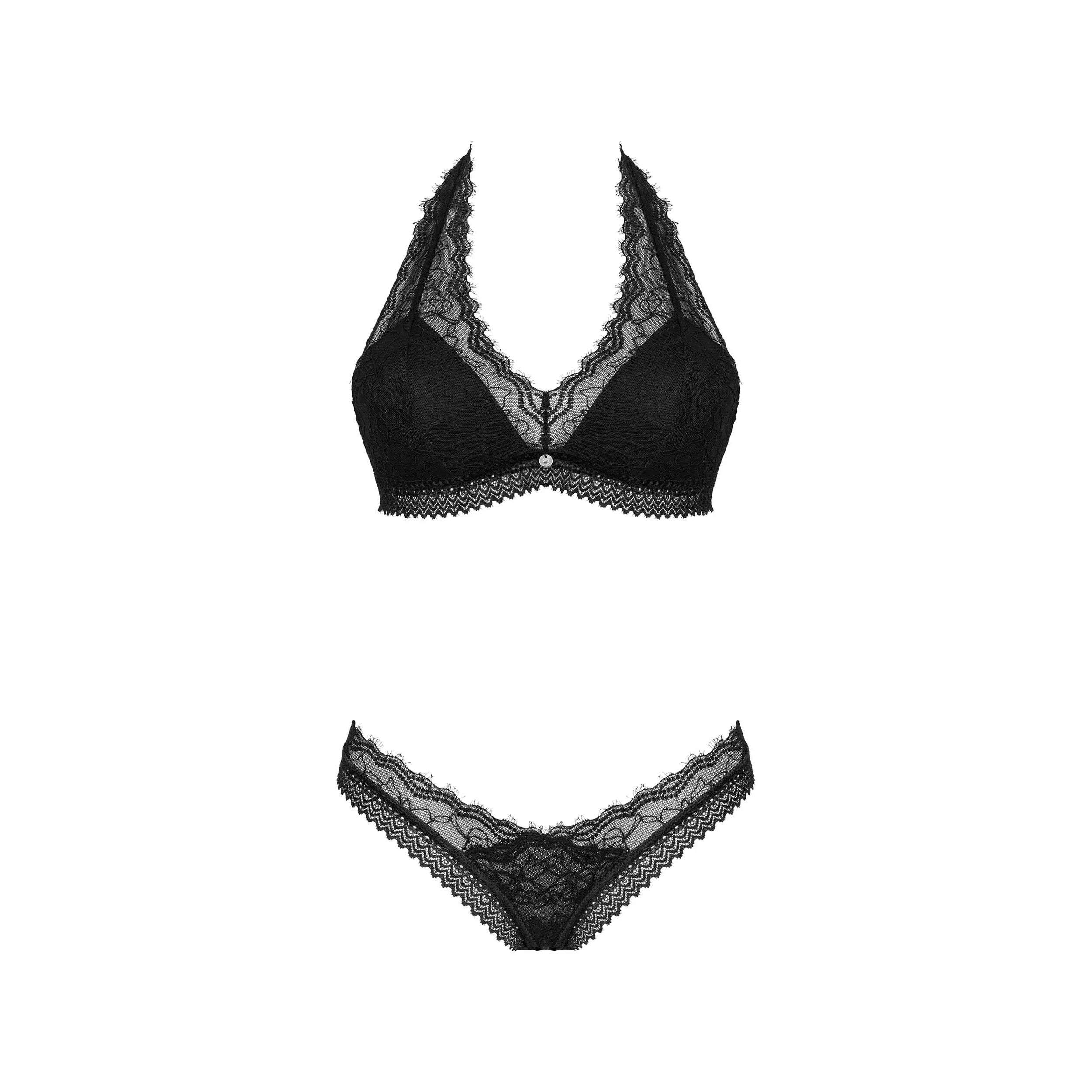 Medilla ensemble lingerie noire dentelle bretelles réglables confort sexy