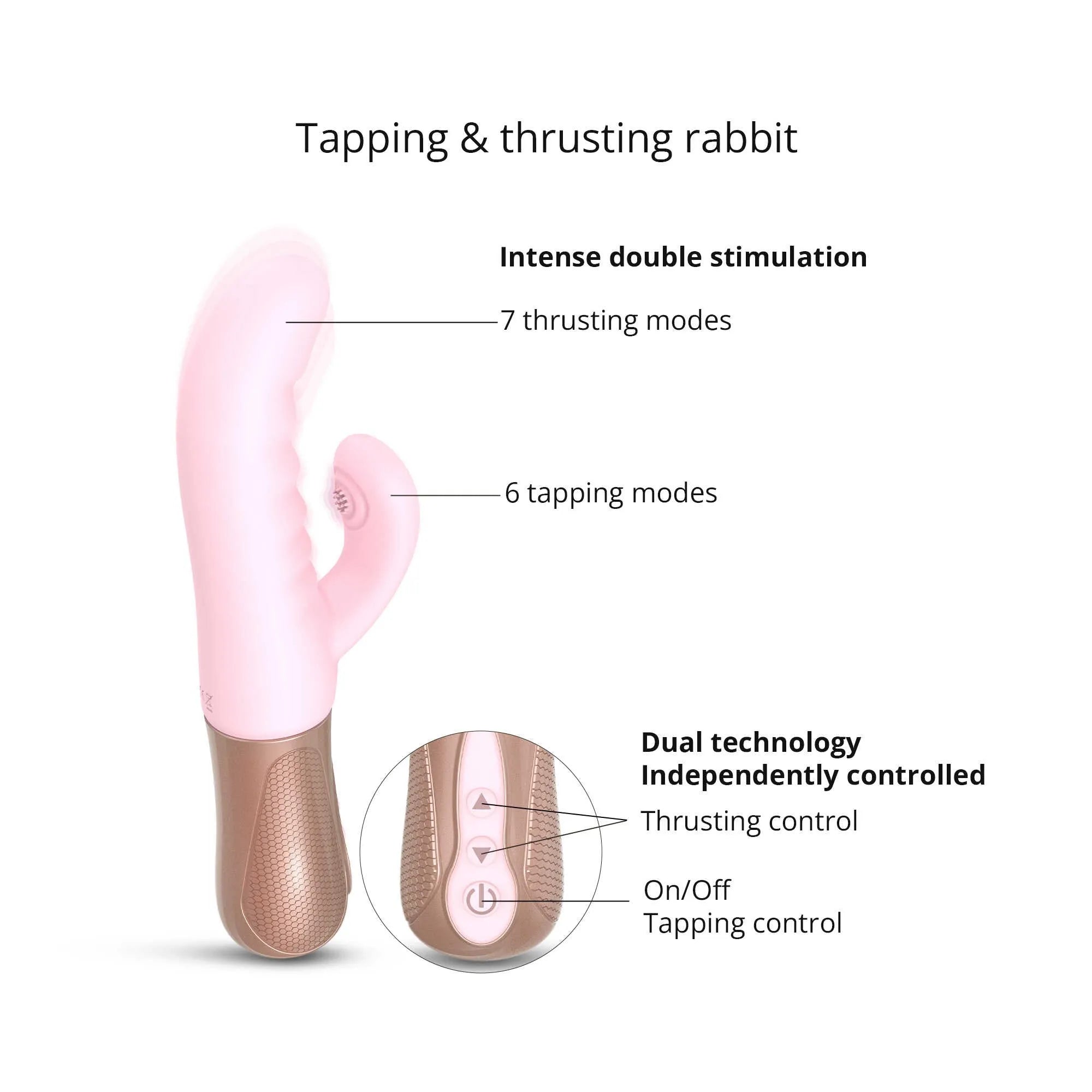 Vibromasseur Rabbit Sassy Bunny Baby Pink double stimulation puissant silicone liquide