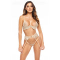 Ensemble lingerie classique noir rembourré dentelle floral S/M L/XL