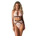 Lilines Ensemble lingerie dentelle féminine soutien-gorge décolleté pendentif taille haute