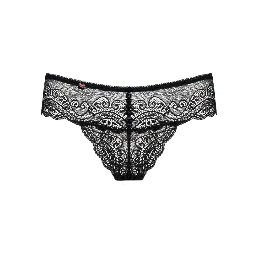 String dentelle noire glamour coquin Obsessive Miamor large ceinture élégante