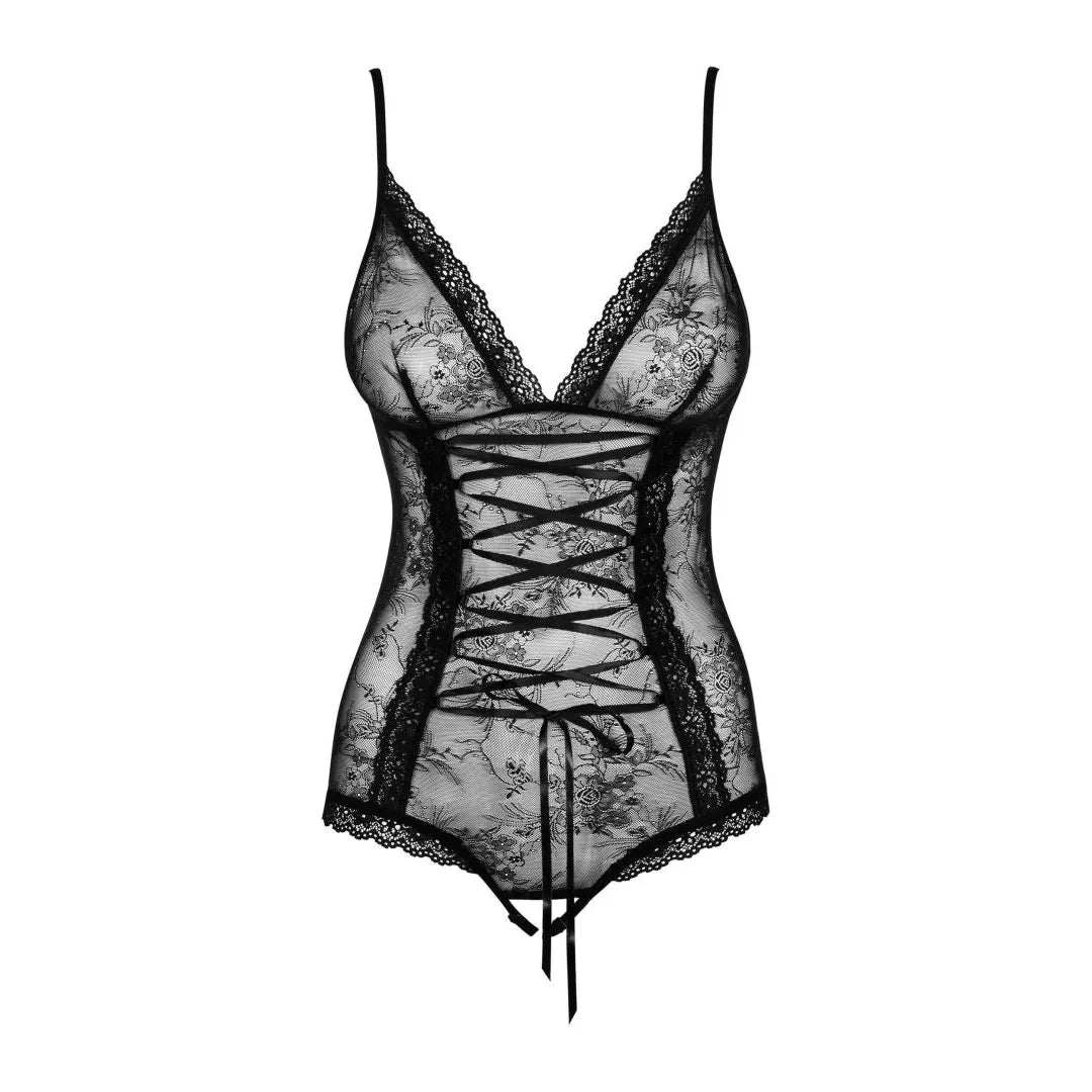Slevika Body Dentelle Noir Motif Floral Bonnets Souples Ajustement Parfait