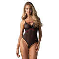 Novenes body noir transparent femme confidentes détails brillants zircons