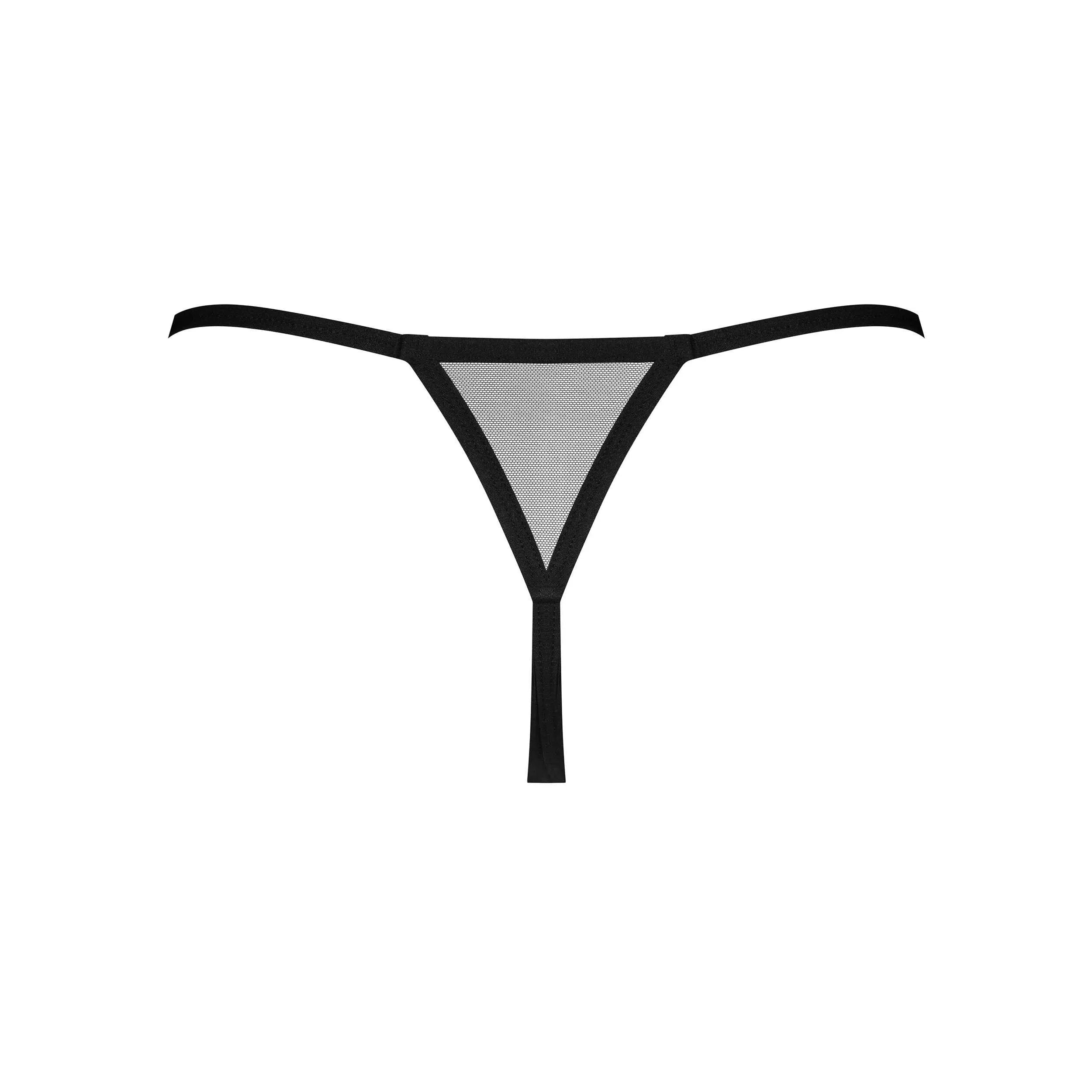 String ouvert noir rayures pourpres bord moderne zircons noirs