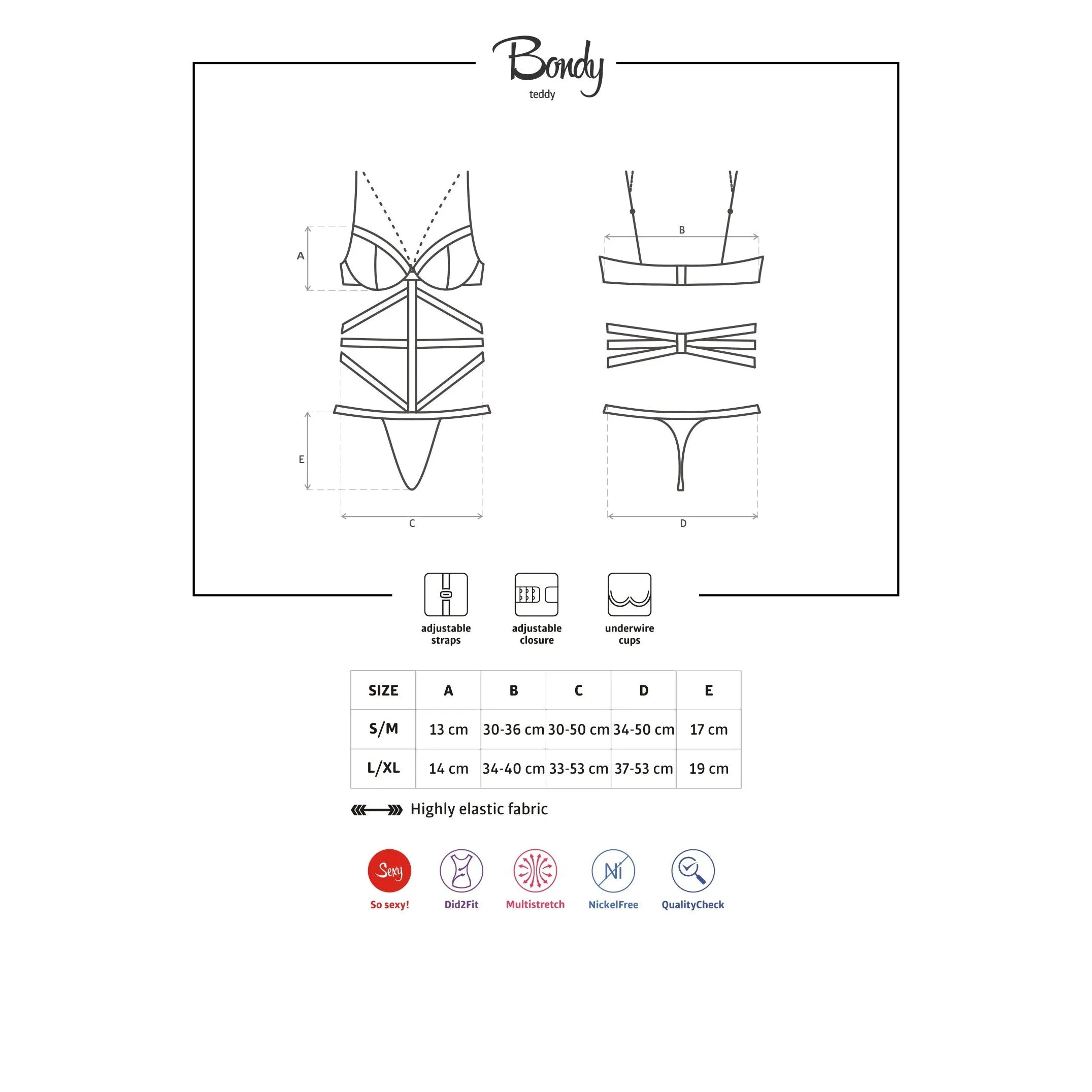 Body string noir avec chaîne bijoux, design élégant et sensuel, mettant en valeur la silhouette féminine.