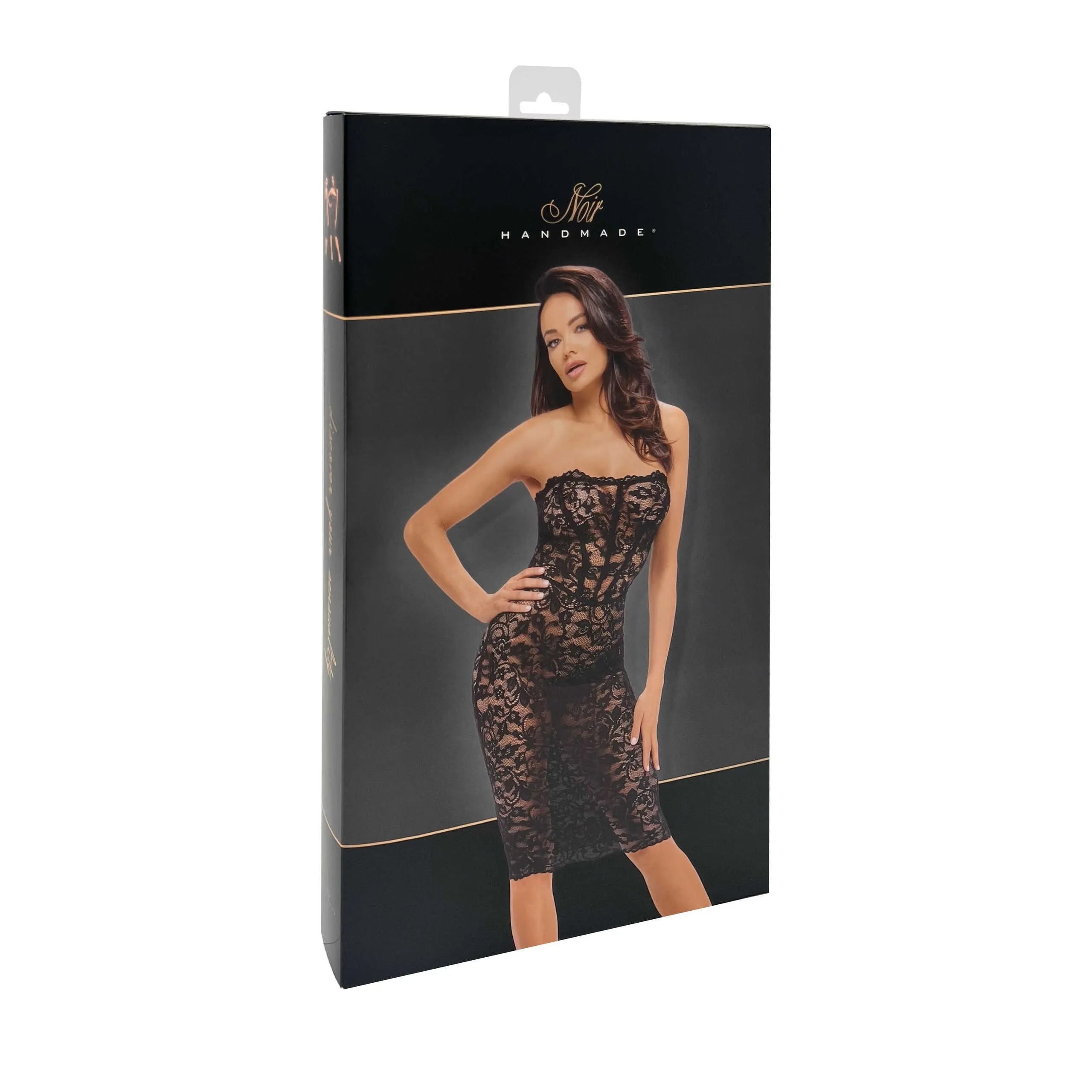 F301 Catalyst Robe midi dentelle florale dos lacé ajusté élégante sophistiquée