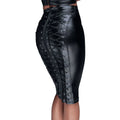 Jupe crayon Powerwetlook élastique fermeture éclair laçage ajustée