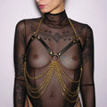 Harnais de poitrine triangle et chaines Gold