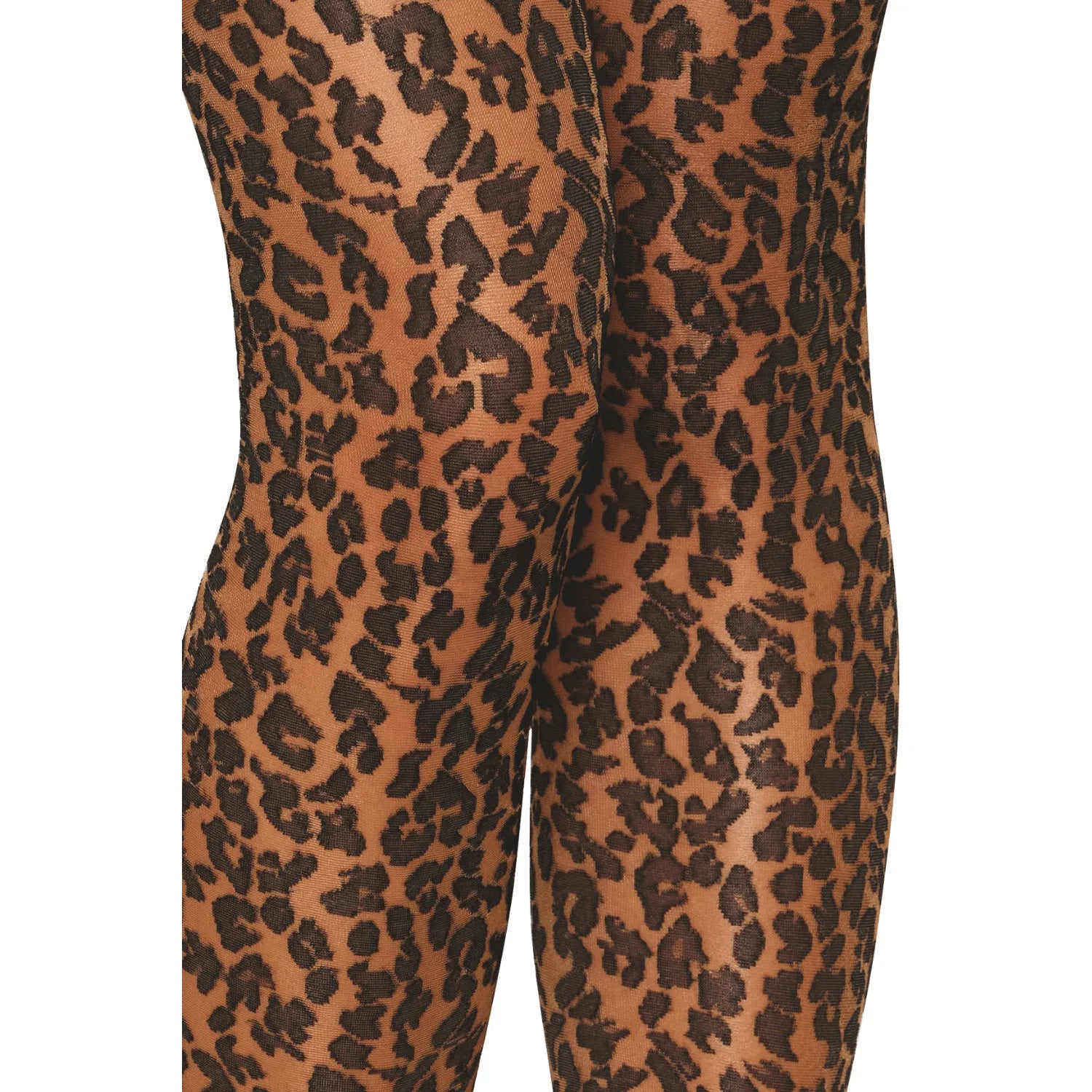 Bas autofixants léopard, jarretière élastique, silicone, polyester, nylon, spandex, motif animal, style élégant.