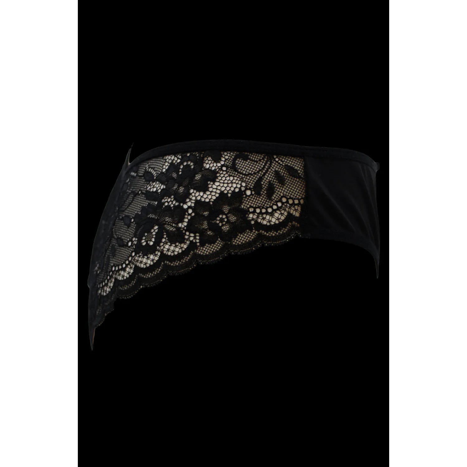 Culotte dentelle noire élégante nœud satin confortable féminine tailles S-XL